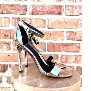 Gold Stiletto Sandals by Chase + Chloe